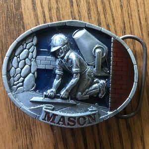 Mason pewter belt buckle - NEW